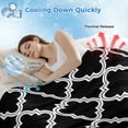 thumbnail image 3 of Modern Black Geometric Cooling Blanket,Lightweight Breathable Summer Throw Blanket with Double Sided Cold Effect,Abstract Art Morocco Aesthetic Picnic Blankets Bed Sheet for Hot Sleepers 30"x40", 3 of 8