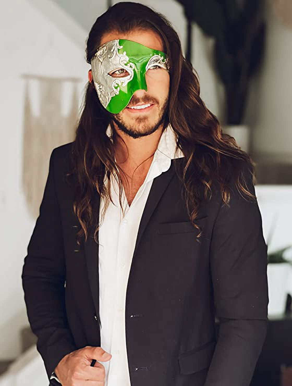 Luxury Mask Vintage Phantom of the Opera Mask – Venetian Half Face Mask – Costume Party, Masquerade Ball Carnival Mardi Gras