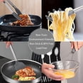 thumbnail image 6 of Kitchen Cooking Utensil Set, 13 Pcs Nonstick Heat Resistant Silicone Cookware Set with Stainless Steel Handle, Kitchen Utensils Set with Storage Bucket, Black, 6 of 8