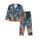 thumbnail image 1 of Fotbe Starry Sky Planet Lollipop Conjunto de Pijama de Manga Larga para Mujer con Estampado, Ropa de Dormir de 2 Piezas, Conjunto de Casa Suave y Cómodo con Bolsillos-Medium, 1 of 7
