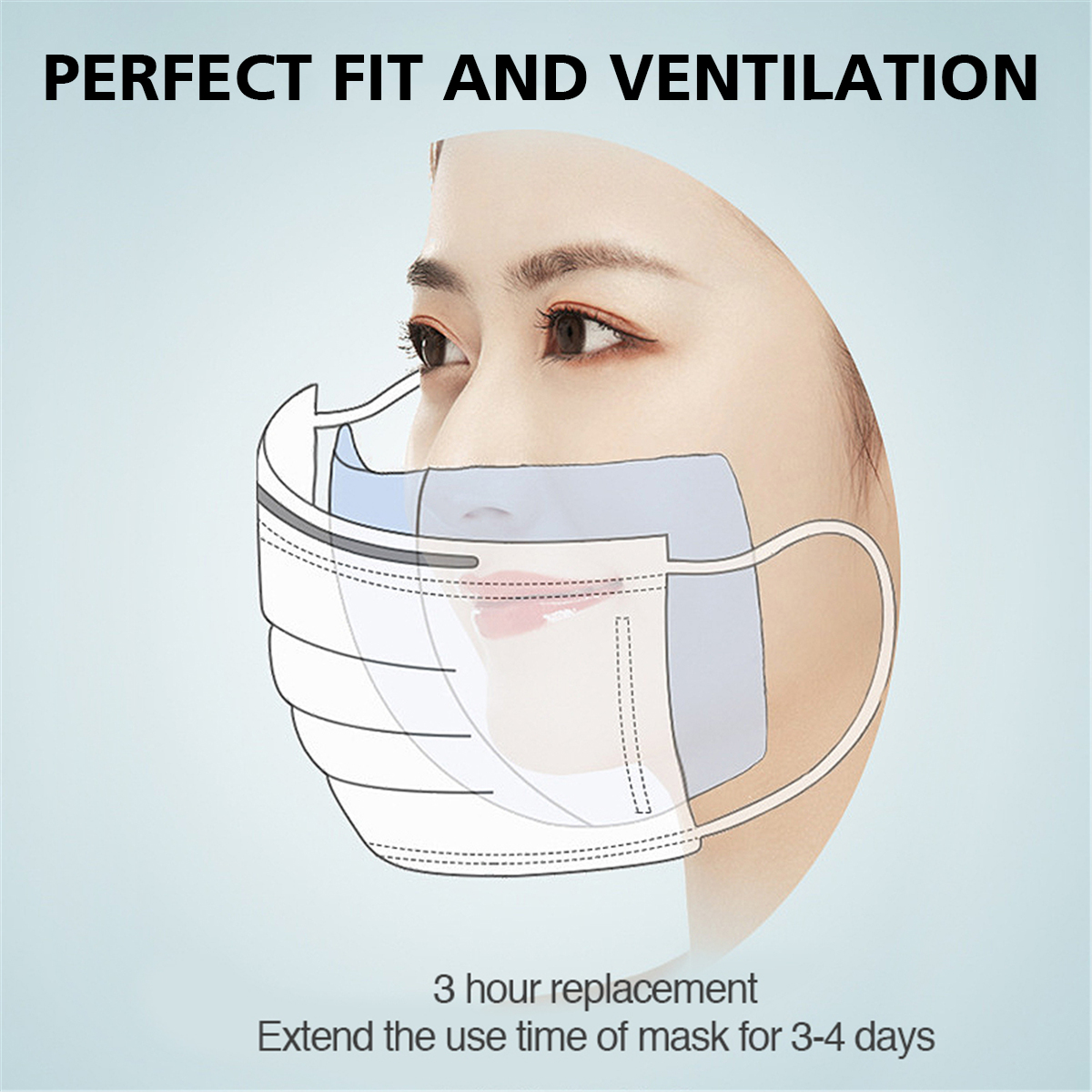 100PCS Mask Pad Disposable medical Face Masks Gasket Safety Health Care