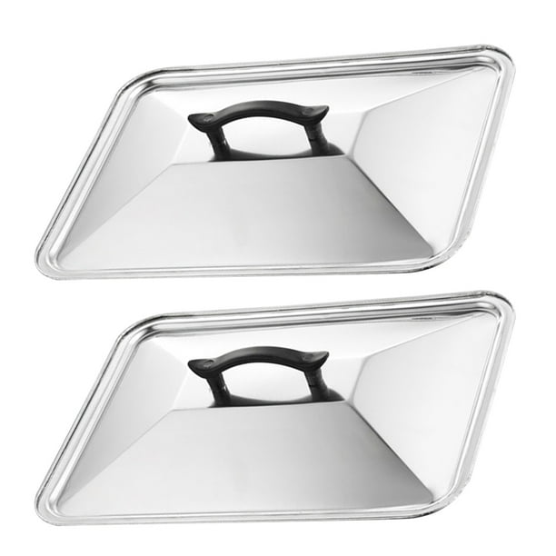 Frcolor Cover Lid Pan Stainless Steeltray Dish Lids Pot Chafing