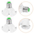 thumbnail image 2 of 4 Pcs 2 In 1 E27 Sockets Splitter Adapter E27 Standard Medium Base Bulbs In 1 Sockets Y-Shape Lamp Holder Converter Light Bulb Splitter, 2 of 8