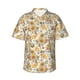 thumbnail image 1 of Fotbe Hippie Bee Honeycomb Camisa Hawaiana para Hombre Unisex – Camisa Casual de Verano con Botones de Manga Corta de Algodón y Lino,X-Large, 1 of 7