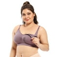thumbnail image 2 of POINTERTECK Women‘s Bra Wireless Maternity Seamless Front Buckle Breastfeeding Bra With Pads Plus Size, 2 of 4
