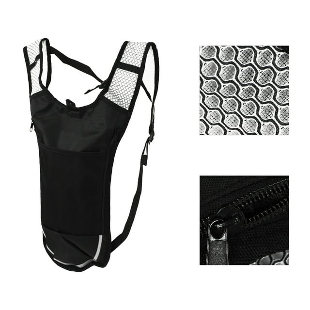 Sac à Dos d'Hydratation, Sac à Dos d'Eau au Design Multifonction Confortable et Respirant Prévention de la Transpiration pour la Randonnée pour la Course pour le Cyclisme Rouge,Bleu,Argent