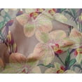 thumbnail image 4 of oneOone Silk Tabby Fabric Leaves & Orchids Floral Print Sewing Fabric BTY 42 Inches Wide, 4 of 4