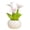 Calla Lily, variant on 1Pc Cute Desk Accessories Mini Fake Plant, Kawaii Resin Lucky Sprout Figurine with Smile Face Pot, Aesthetic Office Decor Cubicle Bookshelf Knick Knack