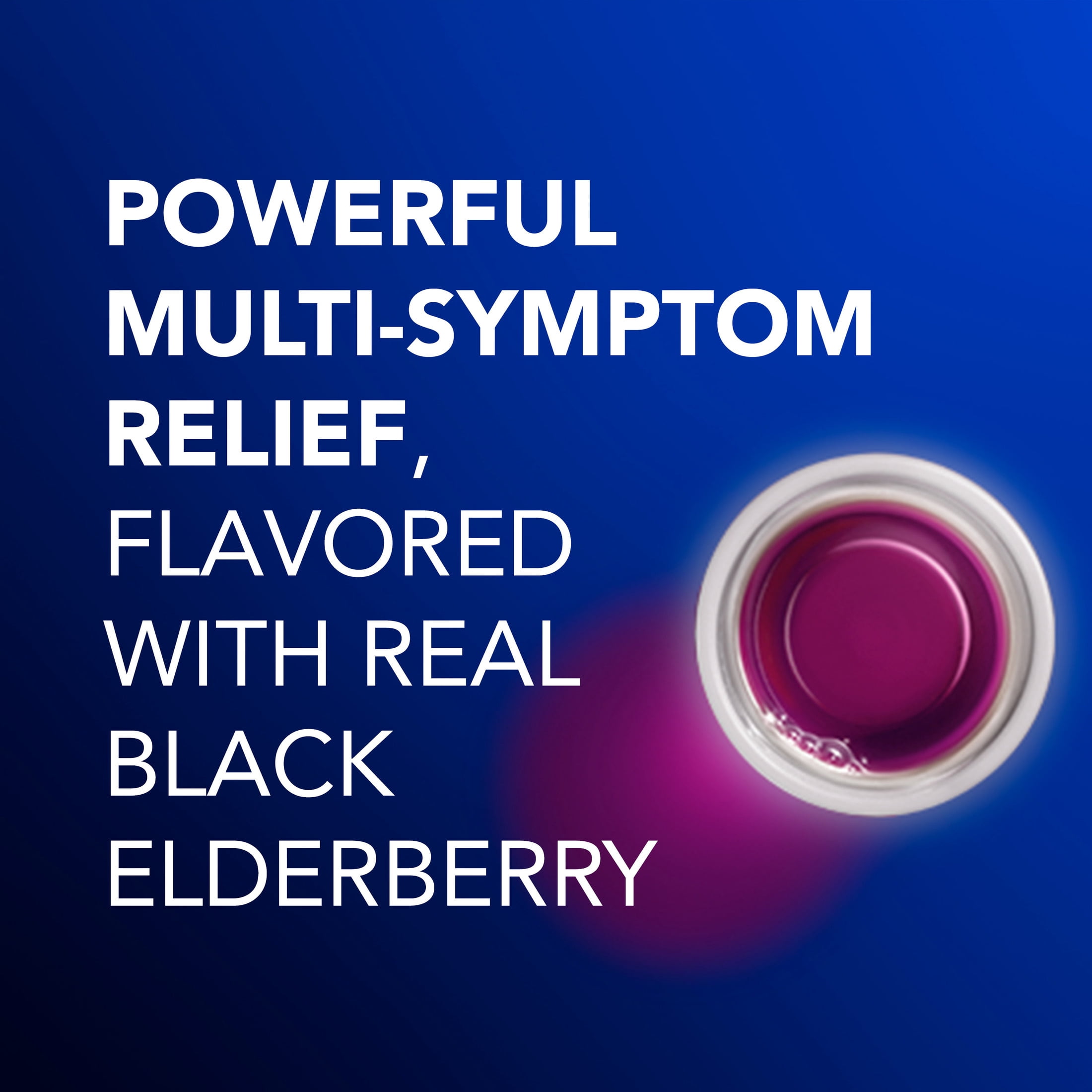 VICKS NyQuil Cold & Flu Medicine, Nighttime Relief, Elderberry Flavor, 12 fl oz