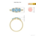 thumbnail image 4 of Angara Natural 0.4 Ct. Aquamarine with Diamond Classic Ring in 14K Yellow Gold for Women (Ring Size: 3.5), 4 of 9