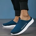 thumbnail image 2 of Womens Mens Breathable Mesh Slip on Mules Walking Sneakers Open Back Knit Non Slip Flats Shoes, 2 of 6