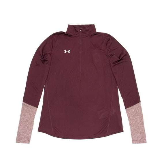 Under Armour Women's Locker Half Zip Shirt, Maroon,3XL - US