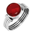 thumbnail image 1 of 925 Sterling Silver Ring For Women - Girls Red Ruby Simulated Gemstone Silver Ring Size 12 July Birthstone Boho Silver Ring Size 12 Thanksgiving Gift For Mother Gemstone 925 Silver Jewelry, 1 of 5