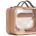 thumbnail image 3 of Bolso cosmético transparente de gran capacidad de la caja del tenedor del cosmético de las señoras para viajar, 3 of 8