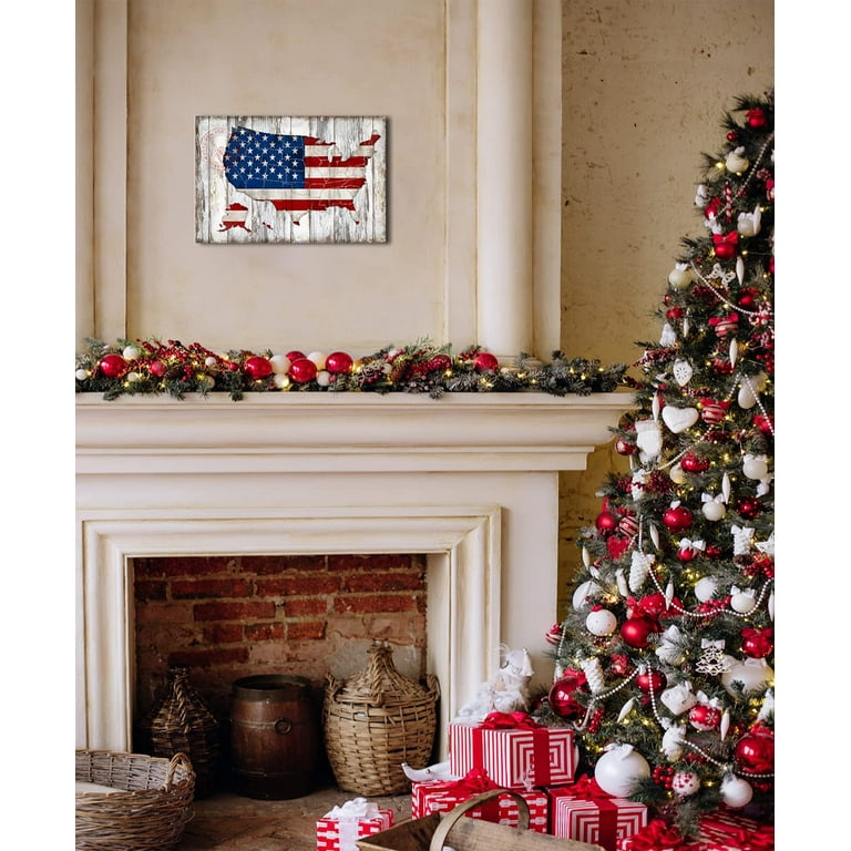 Shabby Chic Union Jack Maps Flags MULTI CANVAS WALL ART Picture Print