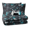 thumbnail image 4 of Next Level Dark Grey/Blue 4-Piece Microfiber Comforter Set - Full, 4 of 5