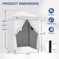 thumbnail image 4 of EAGLE PEAK Flex Ultra Compact 5x5 Changing Room, Oxford Pop-up Canopy, Portable Privacy Sun Shelter, White, 4 of 9