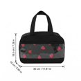 thumbnail image 2 of Insulated Lunch Bag, Thermal Meal Prep Tote for Students and Office, Reusable Lunch Box Pouch, Water Resistant Cooler Bag, Black, 2 of 5