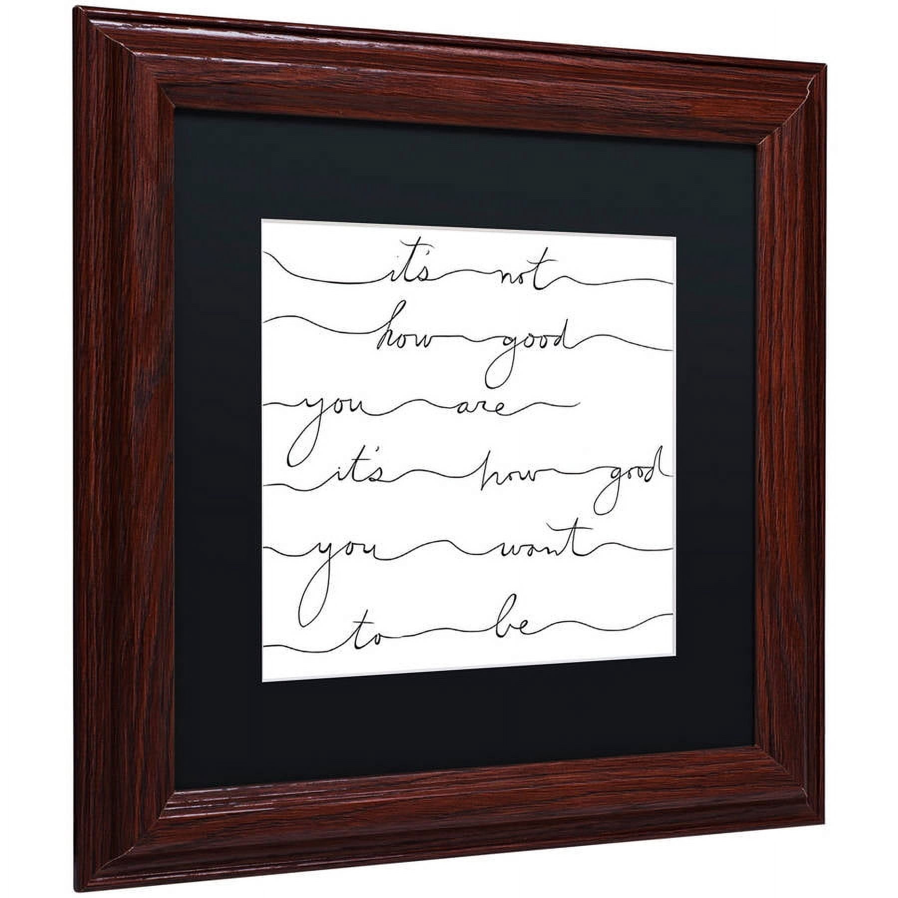 Trademark Fine Art "How Good Black" Canvas Art by Lisa Powell Braun, Black Matte, Wood Frame