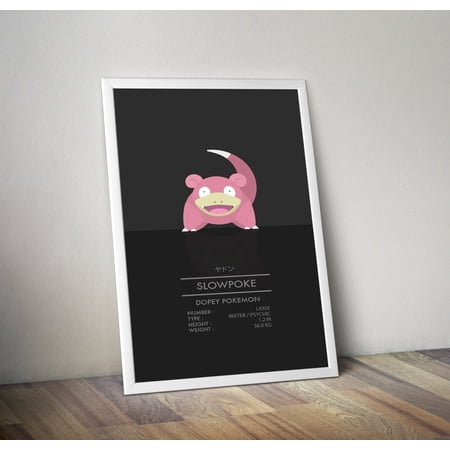 POSTER Slowpoke Pokemon Poster Pokemon Decor Pokemon Wall Art Pokemon Vintage Poster Pokemon Print Room Decor-UNFRAMED