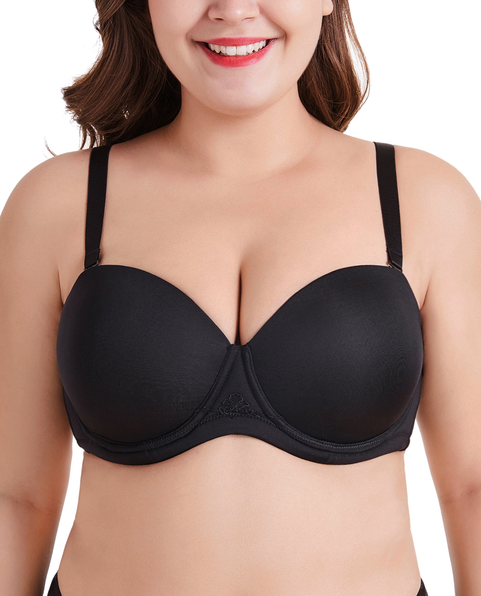 HANSCA Women's Underwire Bra Contour Convertible Full Coverage Strapless  Bra Large Bust Plus Size (Nude, 32B) at  Women's Clothing store