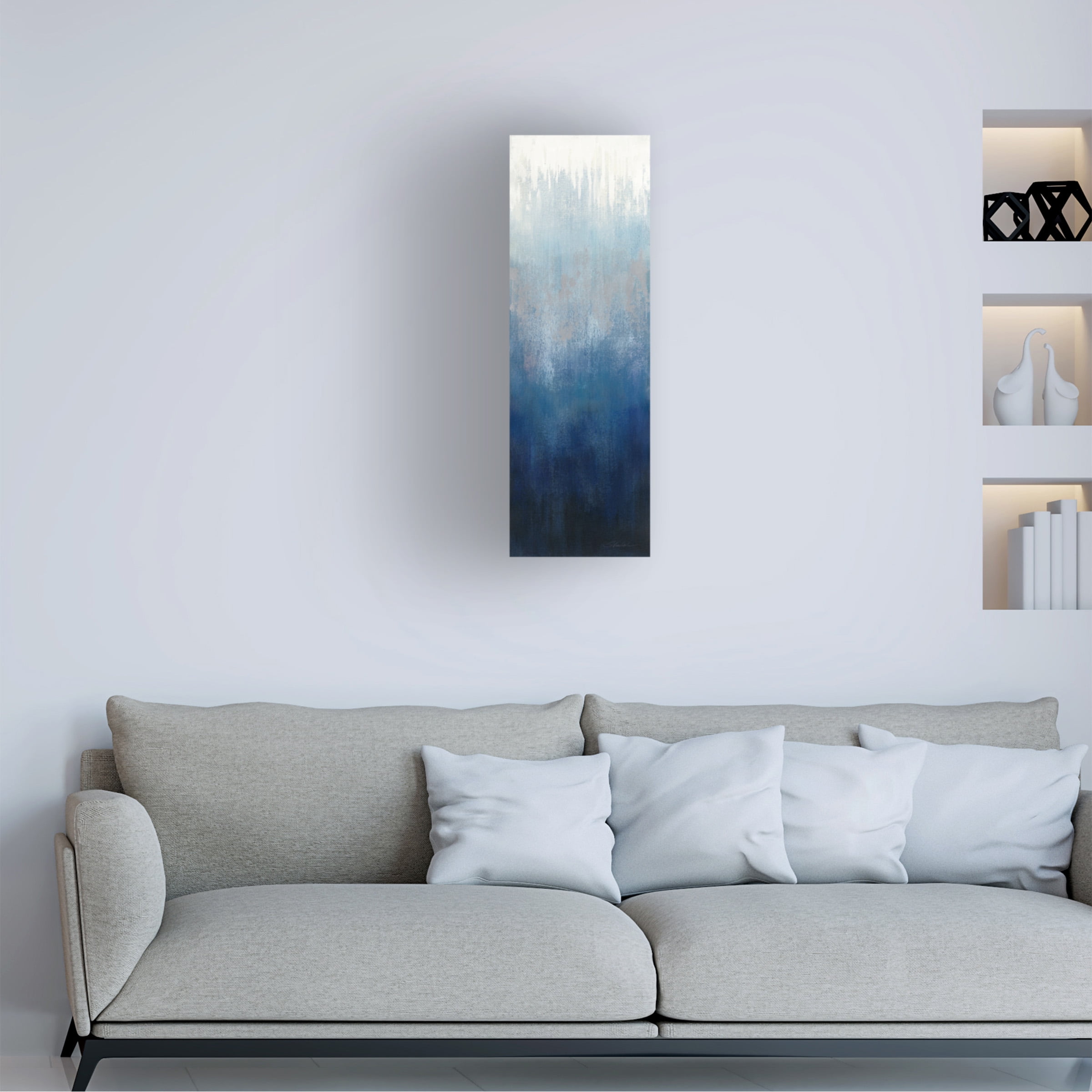 Silvia Vassileva 'Silver Wave I' Canvas Art
