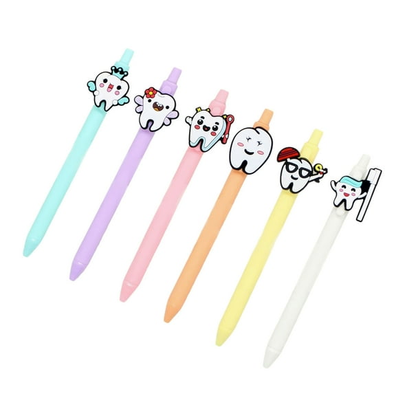 Yokua 6Pcs Nurse Themed Retractable Ballpoint Pen Refillable Office Signing Pen