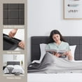 thumbnail image 2 of LammaLoe Square Tufted Upholstered Queen Headboard with Adjustable Height, Grey, Queen, 2 of 6