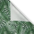 thumbnail image 4 of Ambesonne Palm Leaf Valance Pack of 2, Watercolor Jungle, 54"X18", Forest Green and White, 4 of 5