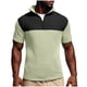 thumbnail image 2 of Ceisia Men's Slim Fit Short Sleeve Half-Zip Color-Blocked Top Waffle-Knit Texture Spring Summer Shirt Gift, 2 of 6