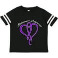 thumbnail image 3 of Inktastic Alzheimer's Awareness Purple Ribbon Heart Boys or Girls Toddler T-Shirt, 3 of 5