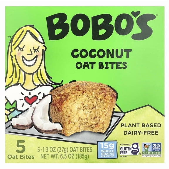 Bobo's Oat Bars, Coconut Oat Bites, 5 Bites, 1.3 oz