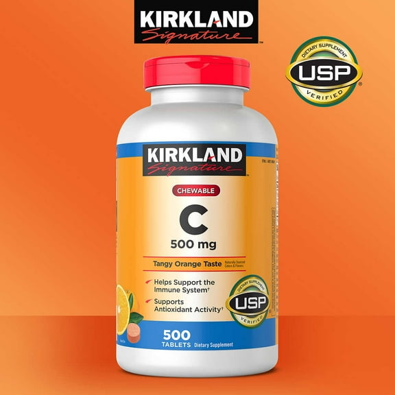 Kirkland Signature Chewable Vitamin C 500 mg., 500 Tablets