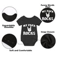 thumbnail image 2 of YSCULBUTOL Baby Twins Bodysuits My Papa Rocks Unisex Baby Clothes Infant Twin Romper Outfits With Hat, 2 of 5