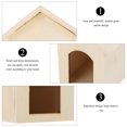 thumbnail image 2 of CIMAXIC mini kennel model 1pc Mini Kennel Model Simple Wooden House Model Micro Scene Layout Ornament,2.17"X2.01"X2.36", 2 of 5