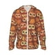 thumbnail image 1 of Fotbe Brown Owl Chaqueta con Protección Solar UPF 50+ para Hombre y Mujer, Camisa con Capucha y Bolsillos-XX-Large, 1 of 7