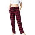 thumbnail image 3 of MoFiz Women's Plaid Print Woven Pajama Pants Cotton Lounge Sleepwear, 3 of 6