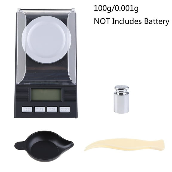 ZUARFY Digital Milligram Scale 100g/ 0.001g Portable Jewelry Scale LCD Backlit Tare Micro Scale for Powder Medicine Gold Gem