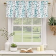 thumbnail image 2 of 2 Pack Valances for Window, Teal Blue Grey Botanical Short Curtains for Kitchen Bedroom Living Room, Spring Floral Summer Farmhouse Rod Pocket Small Window Treatment Valance Drapes 54 x 18 Inch, 2 of 8
