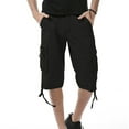 thumbnail image 1 of Pxiakgy jeans for men Shorts Men's Pant Outdoors Beach Work Casual Trouser Cargo Color Pocket Men's pants Men Cargo Pants Black + 31, 1 of 5