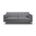 thumbnail image 2 of 80" X 45" X 13" Gray Sofa Bed with Stainless Steel Legs, 2 of 6