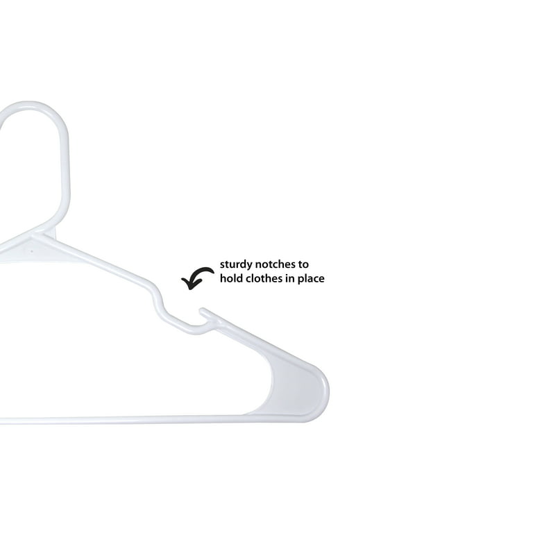 Standard Plastic Adult Hangers - Black, 10 Count