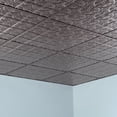 thumbnail image 5 of FASÄDE Traditional 1 Decorative Vinyl 2ft x 2ft Lay in Ceiling Panel in Brushed Nickel (5 Pack), 5 of 5