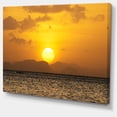 thumbnail image 2 of Yellow Sunset and Brown Ocean - Seashore Canvas Art Print, 2 of 4