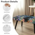 thumbnail image 6 of Xoenoiee Cat Daisy Flower Pattern Stretch Dining Bench Cover, Washable Bench Seat Protector Cover, Anti-Dust Removable Bench Slipcover for Kitchen, Living Room, Bedroom, 6 of 7