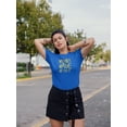 thumbnail image 2 of Vodka Made Do It  Funny Drink Alcohol Women Royal Blue T-Shirt, Female Small, 2 of 4