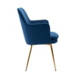 thumbnail image 5 of Porthos Home  Gemma Velvet and Goldtone Metal Accent Chair Grey, 5 of 5
