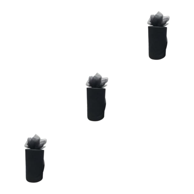 relayinert Polyester Wedding Party Decorations Easy To And Clean Tulle Coil Durable And Reliable Roll Tulle black 3Set