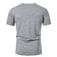 thumbnail image 4 of Lovzfmll Mens T-Shirts, Mens Summer Casual Lightweight and Comfortable Fashion Quick Dry Basic Short Sleeve T-Shirts Solid Color Pullover Round Neck Daily Loose T Shirt Blouse Gray L, 4 of 7