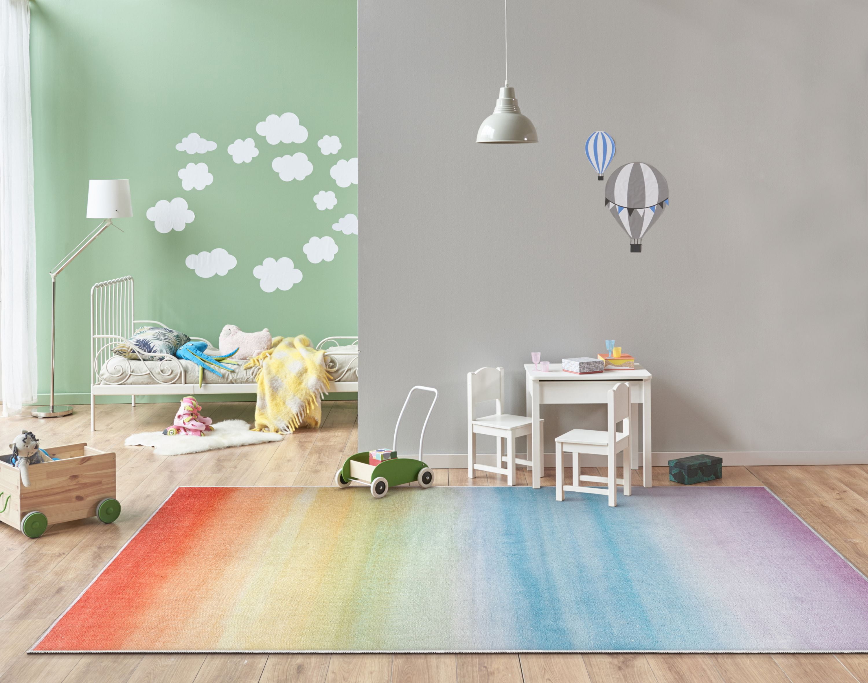Well Woven Kids Rugs Sunrise Modern Multi Color Flat Pile Easy to Clean 9'10" x 13' Area Rug for Living Room Dining Room Bedroom and Kitchen
